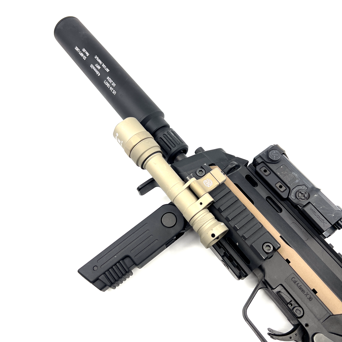 AIRSOFT ARTISAN MP7 QD Silencer FOR MARUI , WE-tech MP7 (BLACK