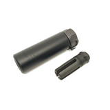 AIRSOFT ARTISAN SF STYLE 5inch Mini Silencer + 4 PRONG FLASH HIDER  ( BLACK / DARK EARTH )