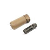 Airsoft Artisan SF Style Muzzle Brake + W Comp Flash hider ( BLACK / DARK EARTH )