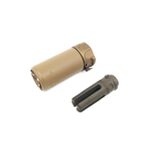 Airsoft Artisan SF Style Muzzle Brake + 4 Prong Flash hider  ( BLACK / DARK EARTH )