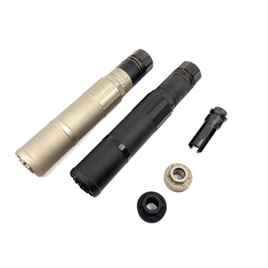 AIRSOFT ARTISAN CG Style QD DUMMY SILENCER with DA Flash Hider ( 14mm ccw ) ( Black / Titanium Grey )