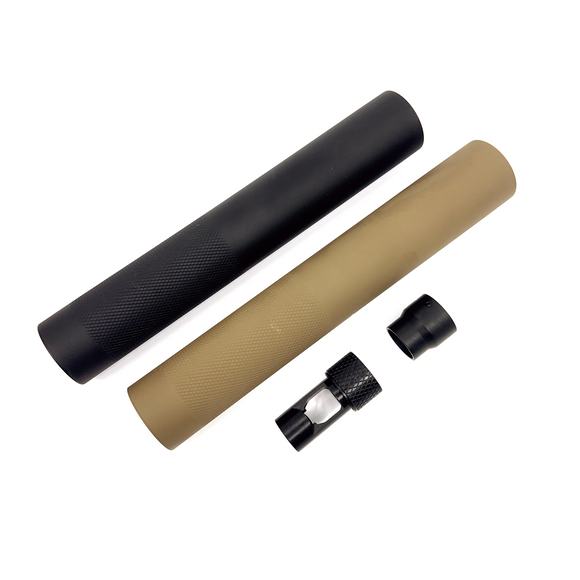 AIRSOFT ARTISAN QD Silencer with SPR Brake and Collar (BLACK / DARK EARTH)