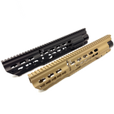 AIRSOFT ARTISAN HK417P Keymod Handguard For VFC Umarex HK417 AEG/GBB ( BLACK / TAN )