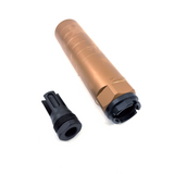 AIRSOFT ARTISAN REX Style DUMMY SILENCER with 3 Prong Flash Hider ( 14mm ccw ) (NEW TYPE2026)