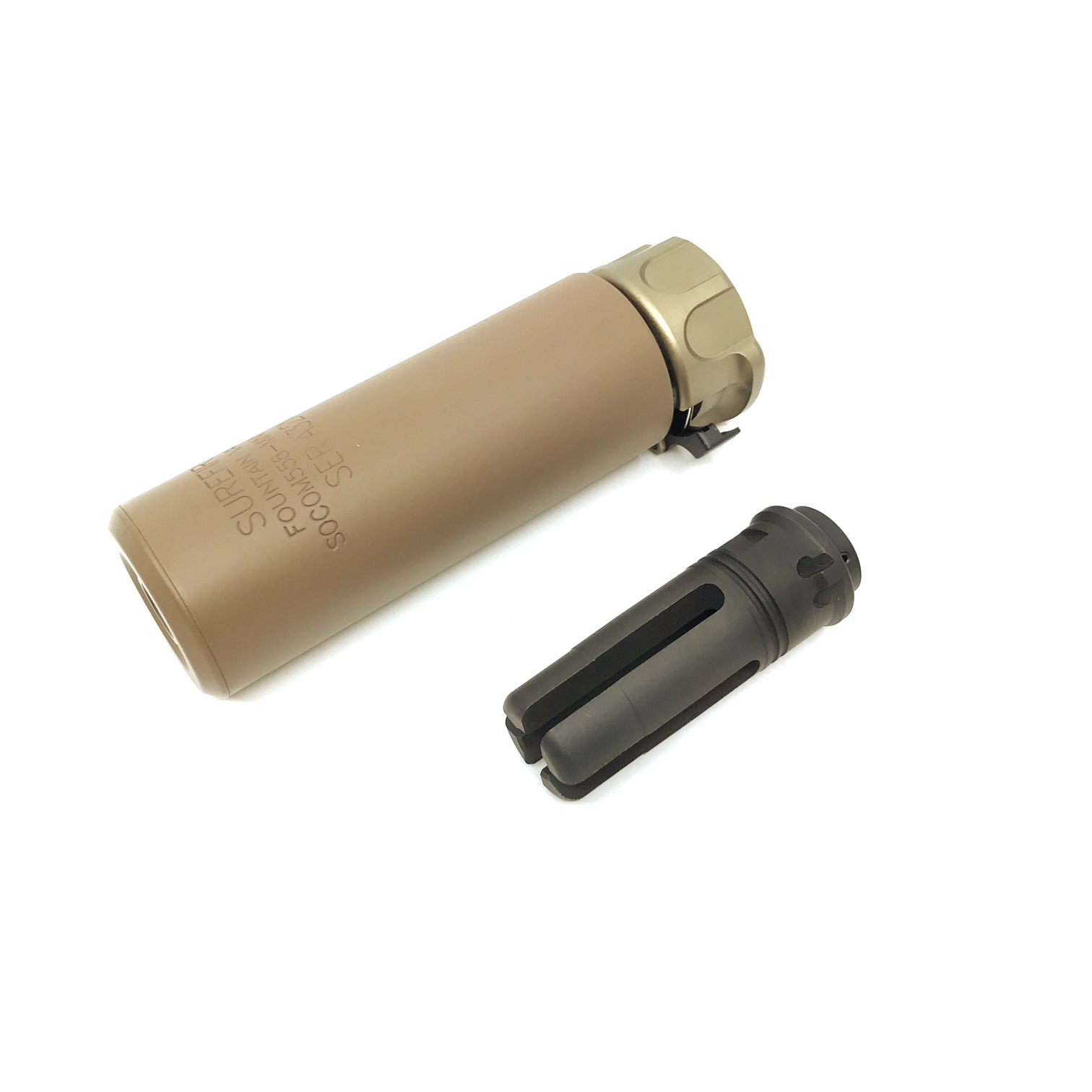 AIRSOFT ARTISAN SF STYLE 5inch Mini Silencer + 4 PRONG FLASH HIDER