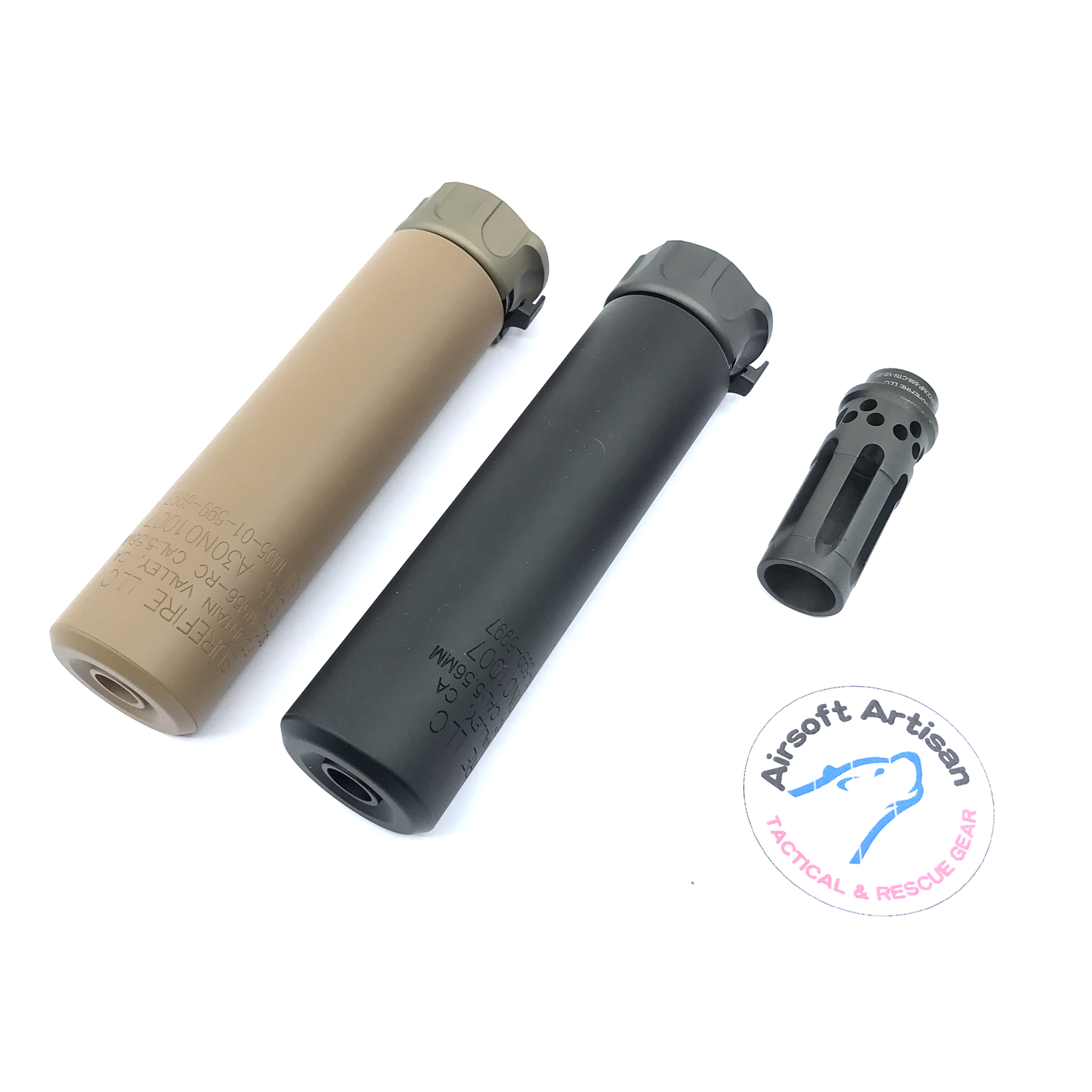 AIRSOFT ARTISAN SF STYLE 6.2inch Socom silencer + W COMP FLASH AIRSOFT ARTISAN SF STYLE 6.2inch Socom silencer + W COMP FLASH