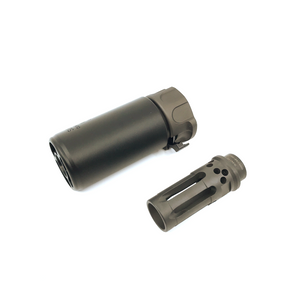 Airsoft Artisan SF Style Muzzle Brake + W Comp Flash hider ( BLACK / DARK EARTH )